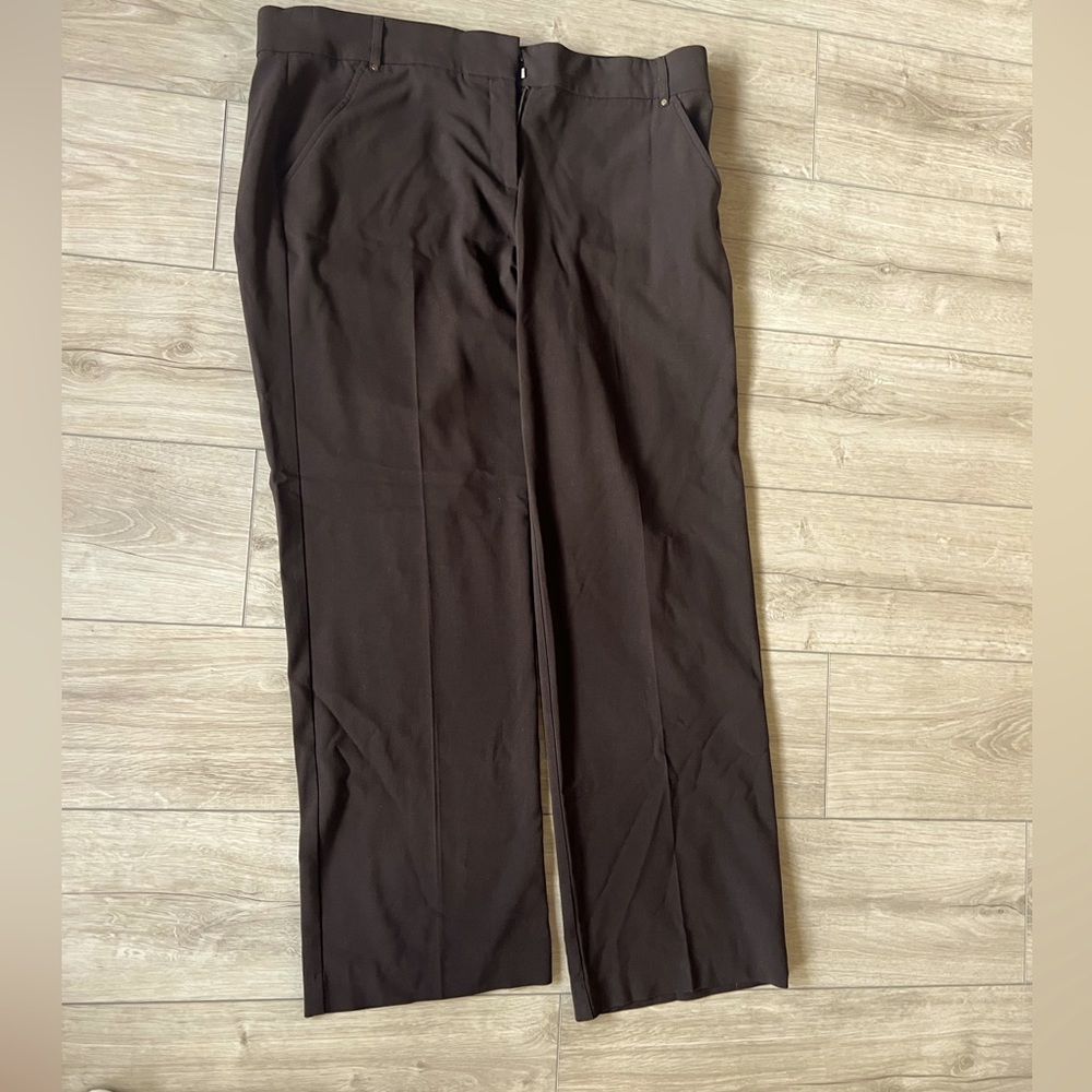 🍫 Wide Leg Dress Plants with front pockets and belt loops. Sz 16